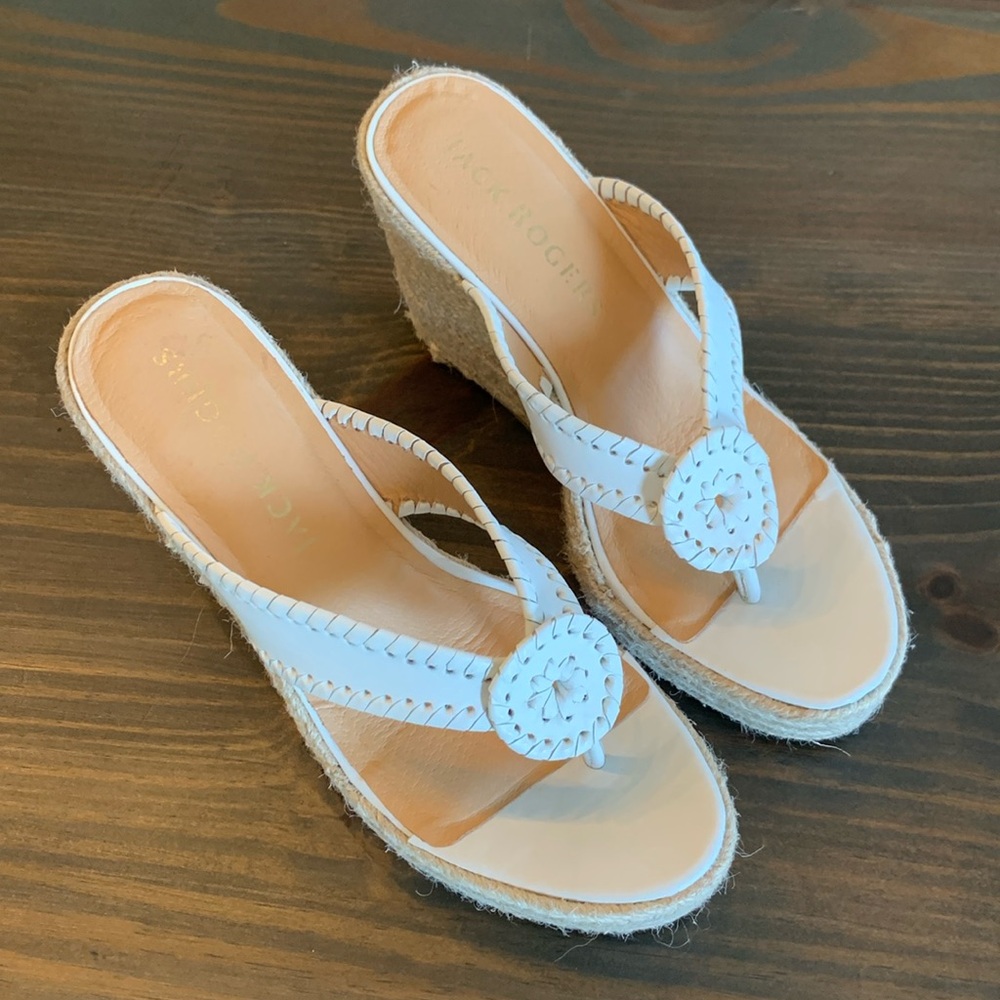 Jack Roger’s Rowan Platform sandals. White 6.5.